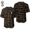 [Top-Selling] Louis Vuitton Paris Brown All Over Printed Baseball Jersey