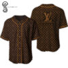 [Top-Selling] Louis Vuitton Symbol Brown Version Full Print Baseball Jersey