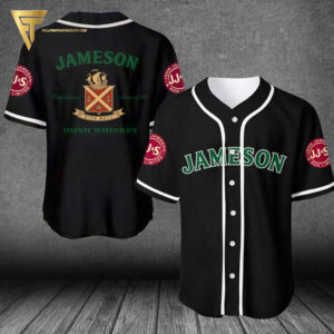 [Top-Selling] Personalized Black John Jameson Irish Whiskey Baseball Jersey Shirt