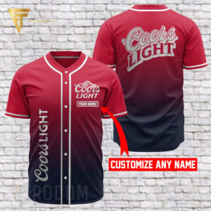 [Top-Selling] Personalized Coors Light Beer Full Printing Baseball Jersey Shirt