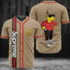 [Top-Selling] Supreme And Gucci The Simpsons Full Print Baseball Jersey