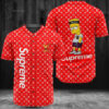 [Top-Selling] Supreme And Lv Bart Simpson Full Printed Baseball Jersey