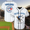 Toronto Blue Jays Snoopy Custom Name Baseball Jersey
