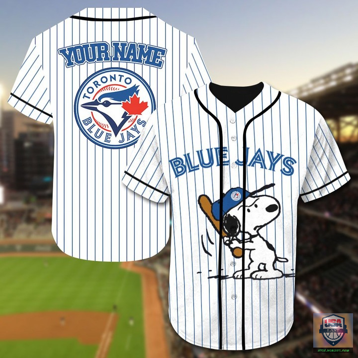 Toronto Blue Jays Snoopy Custom Name Baseball Jersey Toronto Blue Jays Snoopy Custom Name Baseball Jersey