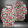 Tropical Pink Flamingos 3D Printed Hoodie/Zipper Hoodie - 463577eba26c