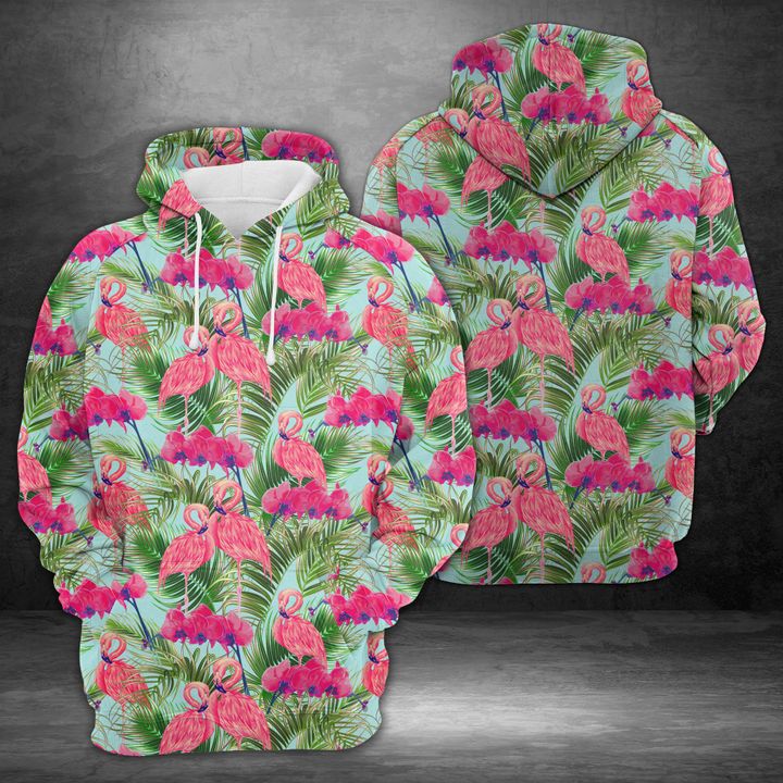 Tropical Pink Flamingos 3D Printed Hoodie/Zipper Hoodie - 463577eba26c Tropical Pink Flamingos 3D Printed Hoodie/Zipper Hoodie - 463577eba26c