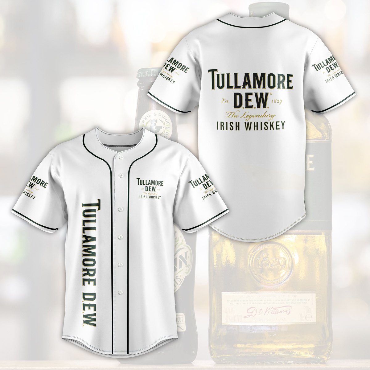 Tullamore Dew Irish Whiskey Baseball Jersey Tullamore Dew Irish Whiskey Baseball Jersey