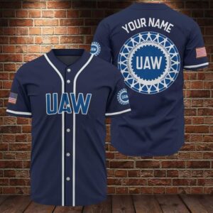 Uaw Custom Name Baseball Jersey