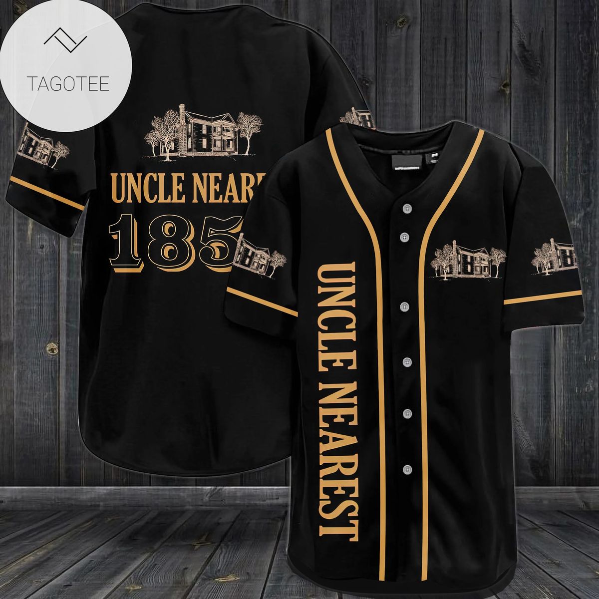 Uncle Nearest 1856 Logo Baseball Jersey Shirt Uncle Nearest 1856 Logo Baseball Jersey Shirt
