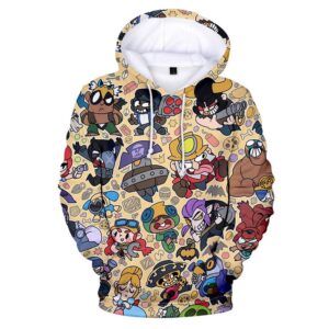 Unisex Brawl Stars 3D Hoodie For Men Women All Over 3D Printed Hoodies Role Printed Pullover 3D Print Jacket Sweatshirt - edb99147efda