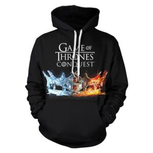 Unisex Crown 3D Hoodie For Men Women All Over 3D Printed Hoodies Game of Thrones Season 8 Pullover 3D Print Jacket Sweatshirt - 7de65b2160b3