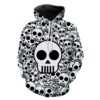 Unisex Halloween 3D Hoodie For Men Women All Over 3D Printed Hoodies Black and White Skulls Printed Pullover Jacket Sweatshirt - dc4638072564