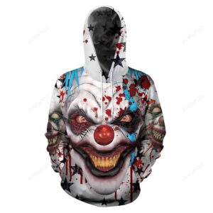 Unisex Halloween 3D Hoodie For Men Women All Over 3D Printed Hoodies Horror Clown Printed Pullover Jacket Sweatshirt - e5804fd8ef67