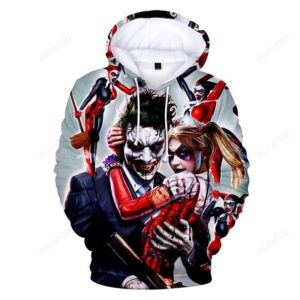 Unisex Joker & Evil Harley Quinn 3D Print Long Sleeve Casual 3D Hoodie For Men Women All Over 3D Printed Hoodie - 74b52ec38afd