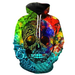 Unisex Sugar Skull 3D Hoodie For Men Women All Over 3D Printed Hoodie - 505467e823f5