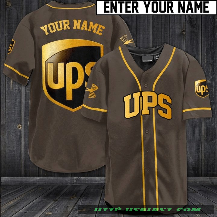 Ups Custom Name Baseball Jersey Shirt Ups Custom Name Baseball Jersey Shirt