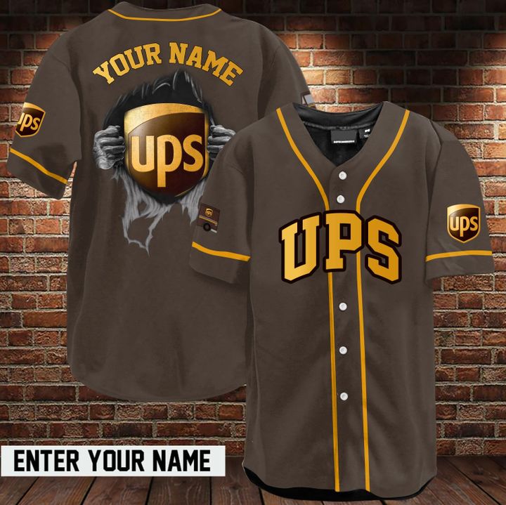 Ups Custom Name Baseball Jersey Ups Custom Name Baseball Jersey