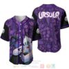 Ursula Pattern The Little Mermaid All Over Print Dark Purple Baseball Jersey
