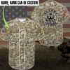 Us Army Veteran Camo Baseball Jersey