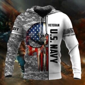 Us Navy Veteran Camorflage American Flag Skull Pullover And Zip Pered Hoodies Custom 3d Graphic Printed 3d Hoodie All Over Print Hoodie For Men For Women - 12f7ea9a1b79