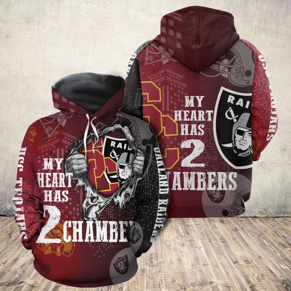 Usc Trojans Vs Oakland Raiders 3D Hoodie For Men For Women All Over Printed Hoodie - f838f552a874 Usc Trojans Vs Oakland Raiders 3D Hoodie For Men For Women All Over Printed Hoodie - f838f552a874