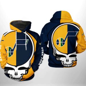 Utah Jazz NBA Grateful Dead 3D Printed Hoodie/Zipper Hoodie - c84937f354cc