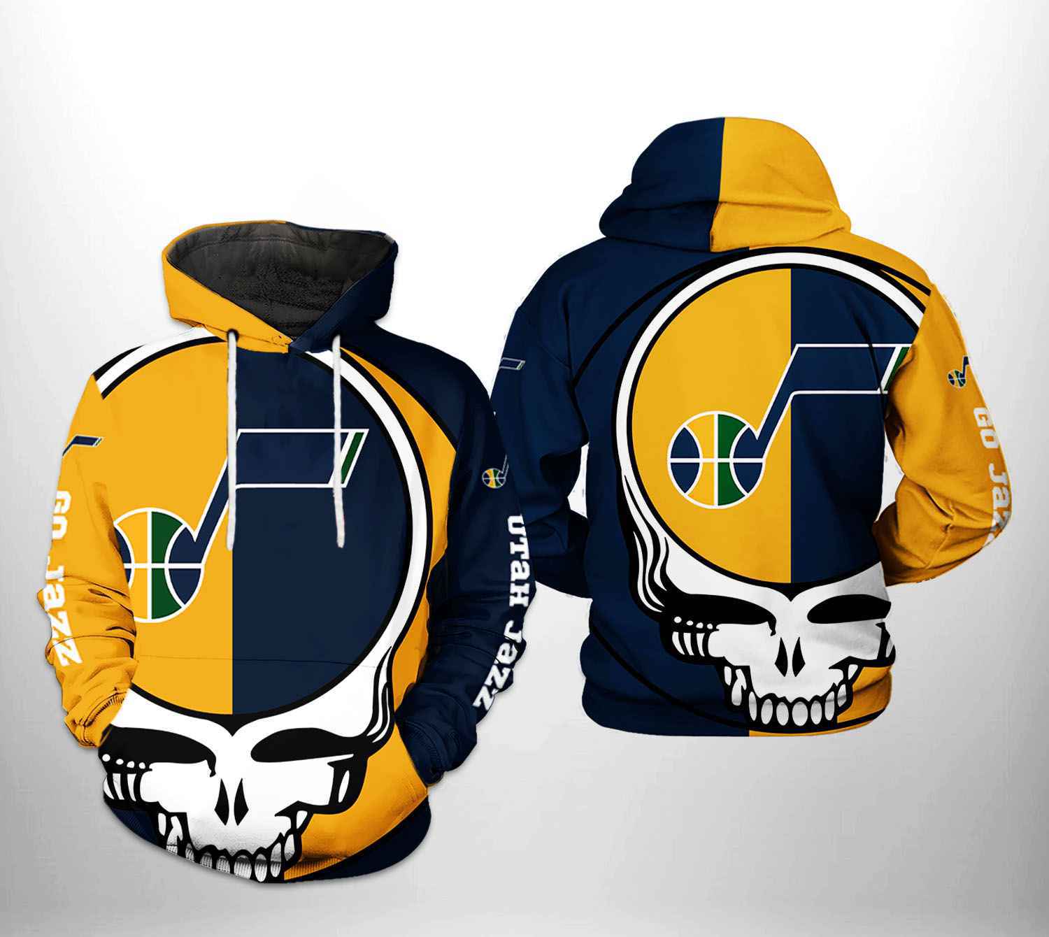 Utah Jazz NBA Grateful Dead 3D Printed Hoodie/Zipper Hoodie - c84937f354cc Utah Jazz NBA Grateful Dead 3D Printed Hoodie/Zipper Hoodie - c84937f354cc