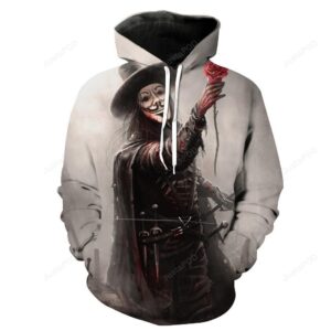 V for Vendetta 3D Hoodie For Men Women All Over 3D Printed Hoodie ï¿½ V Rose Clothes - 191160ac58c2