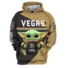 Vegas Golden Knights Nhl Hockey Baby Yoda Star Wars 3D Hoodie For Men For Women Vegas Golden Knights All Over Printed Hoodie. Vegas Golden Knights 3D Full Printing Shirt - 92bd44966ea2