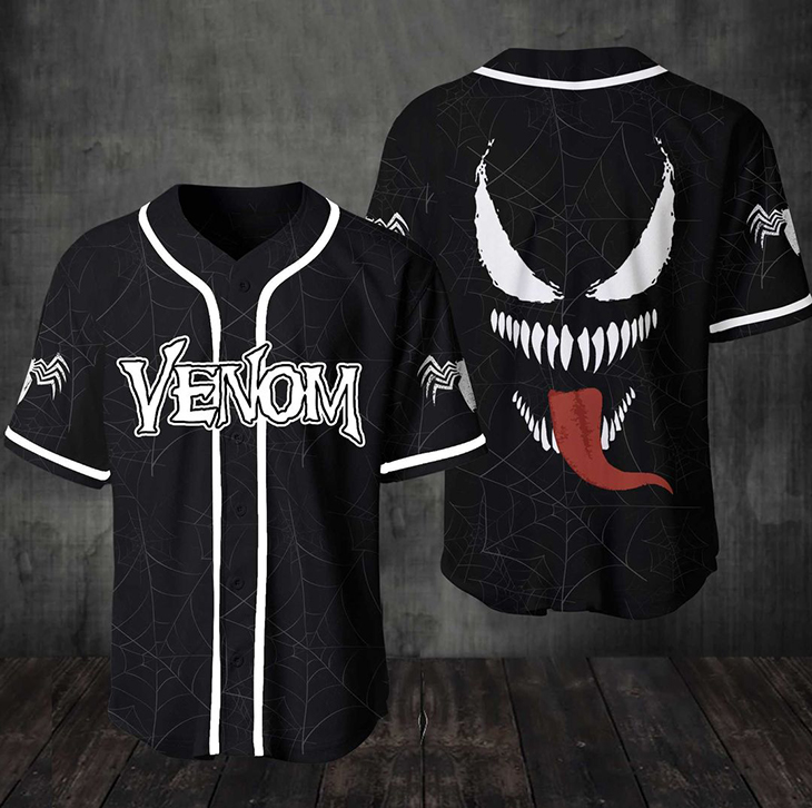 Venom Baseball Jersey Shirt Venom Baseball Jersey Shirt