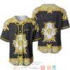 Versace Gold Pattern Black Baseball Jersey