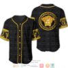 Versace Gold Pattern Black Grey Letter Baseball Jersey