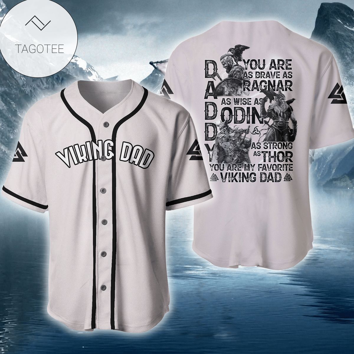 Viking Dad Logo Baseball Jersey Shirt Viking Dad Logo Baseball Jersey Shirt