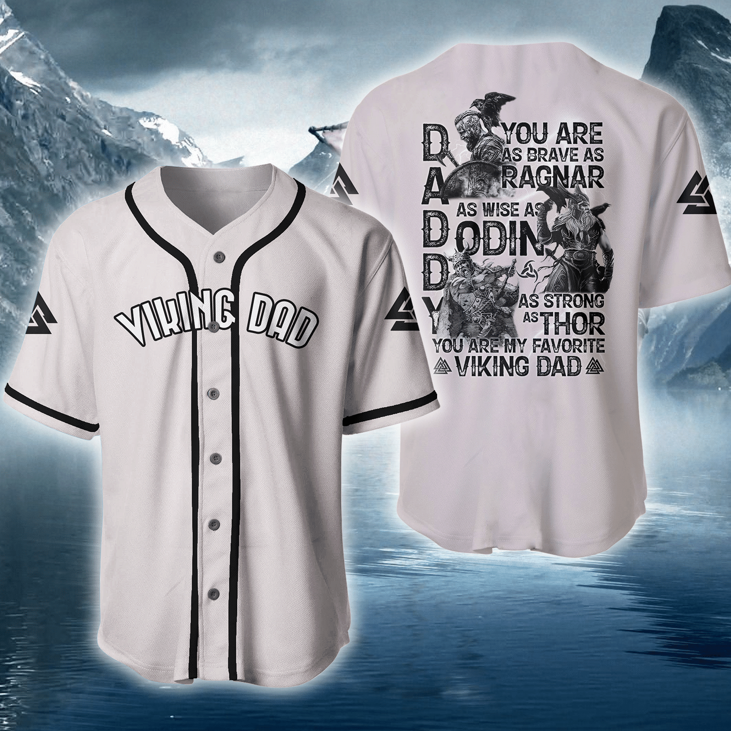 Viking Dad You Are As Brave As Ragnar Baseball Jersey Viking Dad You Are As Brave As Ragnar Baseball Jersey