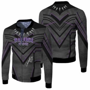 Wakanda Forever Chadwick Boseman Signature Black Panther Suit Pattern For Fan 3D Hoodie T Shirt Sweater Jersey Fleece Bomber Jacket Model 6428 - 962f3e876227