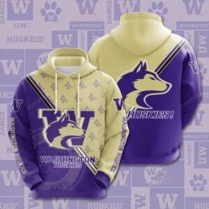 Washington Huskies Football Pullover And Zippered Hoodies Custom 3d Graphic Printed 3d Hoodie All Over Print Hoodie For Men For Women - 6b5ecf5f5478