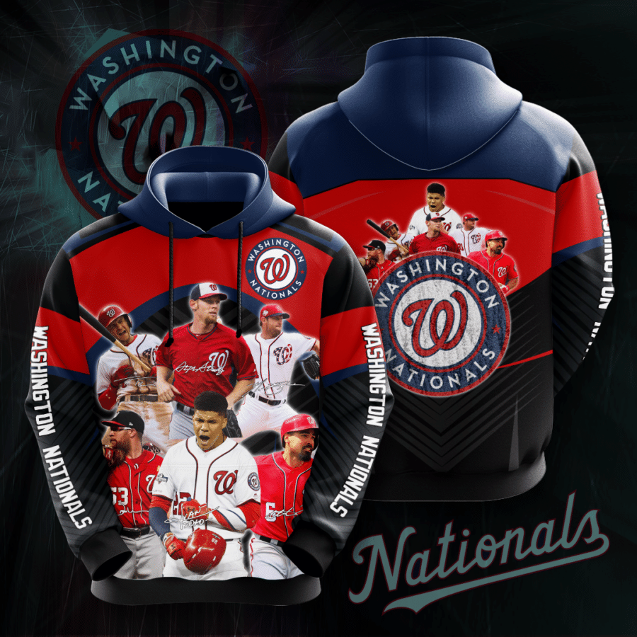 Washington Nationals 3D Hoodie - feece2202d62 Washington Nationals 3D Hoodie - feece2202d62