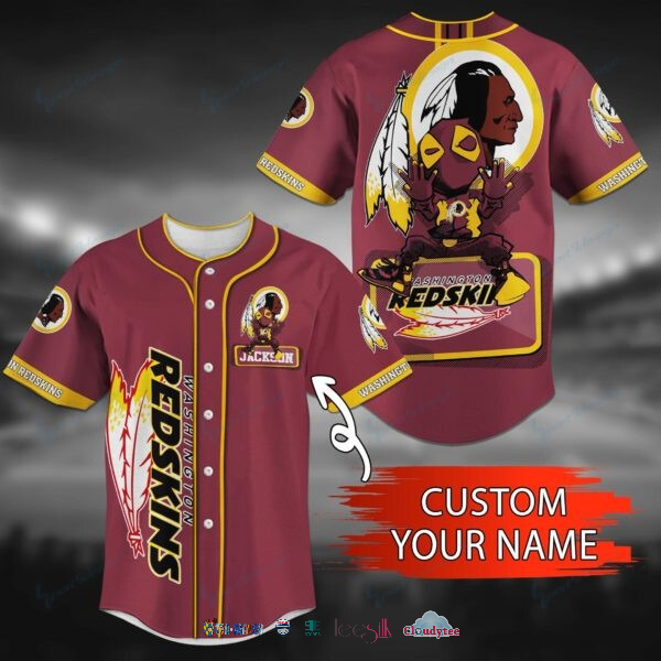 Washington Redskins Deadpool Personalized Baseball Jersey Shirt Washington Redskins Deadpool Personalized Baseball Jersey Shirt