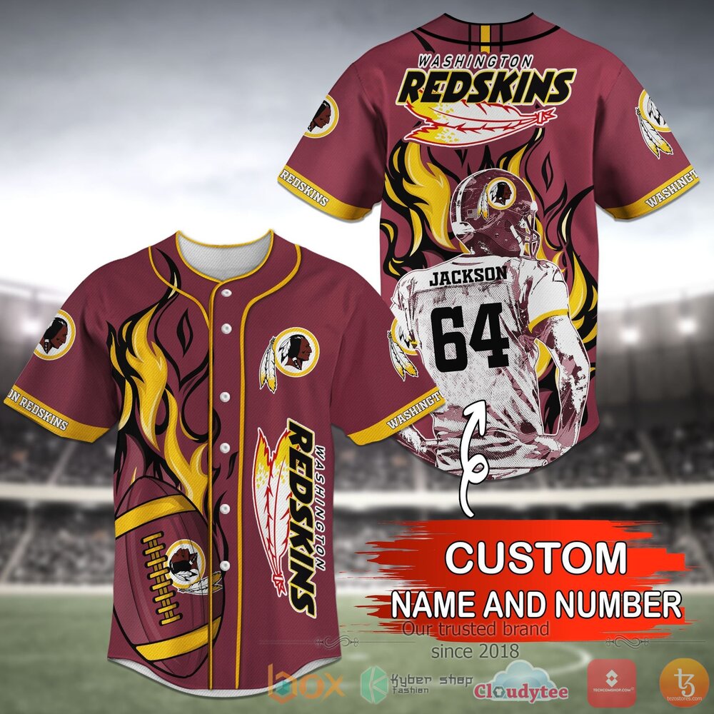 Washington Redskins Nfl Personalized Baseball Jersey Shirt Washington Redskins Nfl Personalized Baseball Jersey Shirt
