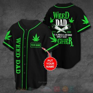 Weed Dab Custom Name Baseball Jersey Shirt