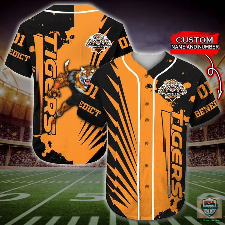 Wests Tigers Nrl Personalized Baseball Jersey Shirt Wests Tigers Nrl Personalized Baseball Jersey Shirt