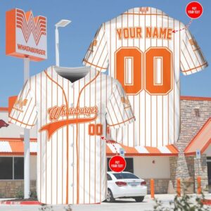 Whataburger Custom Name And Number Baseball Jersey Shirt