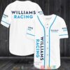 Williams Racing White Baseball Jersey