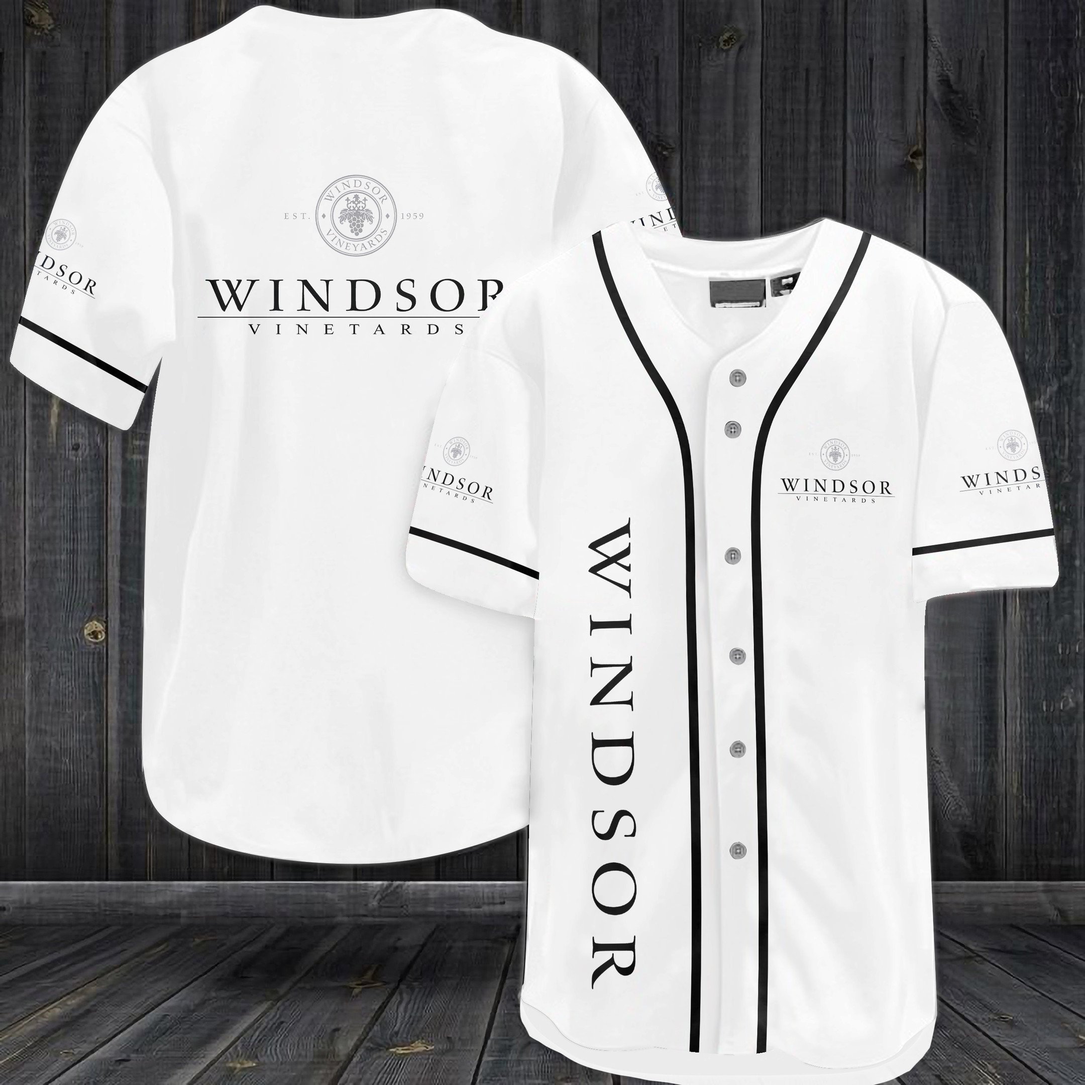 Windsor Vineyards Baseball Jersey Windsor Vineyards Baseball Jersey
