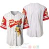 Winnie The Pooh All Over Print Pinstripe White Baseball Jersey