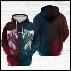 Wolf Galaxy 3D Printed Hoodie/Zipper Hoodie - 5dc43c8cce5d