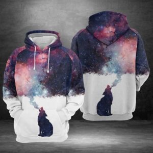 Wolf Galaxy 3D Printed Hoodie/Zipper Hoodie - 842f542fa96a