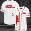 Wood Brothers Racing White Baseball Jersey
