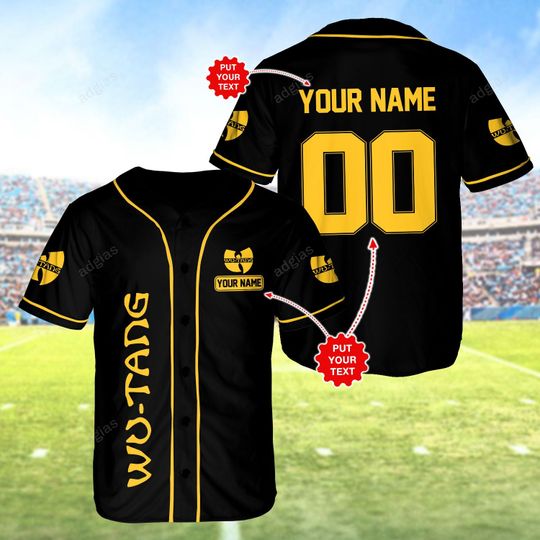 Wutang Clan Custom Personalized Name Baseball Jersey Wutang Clan Custom Personalized Name Baseball Jersey