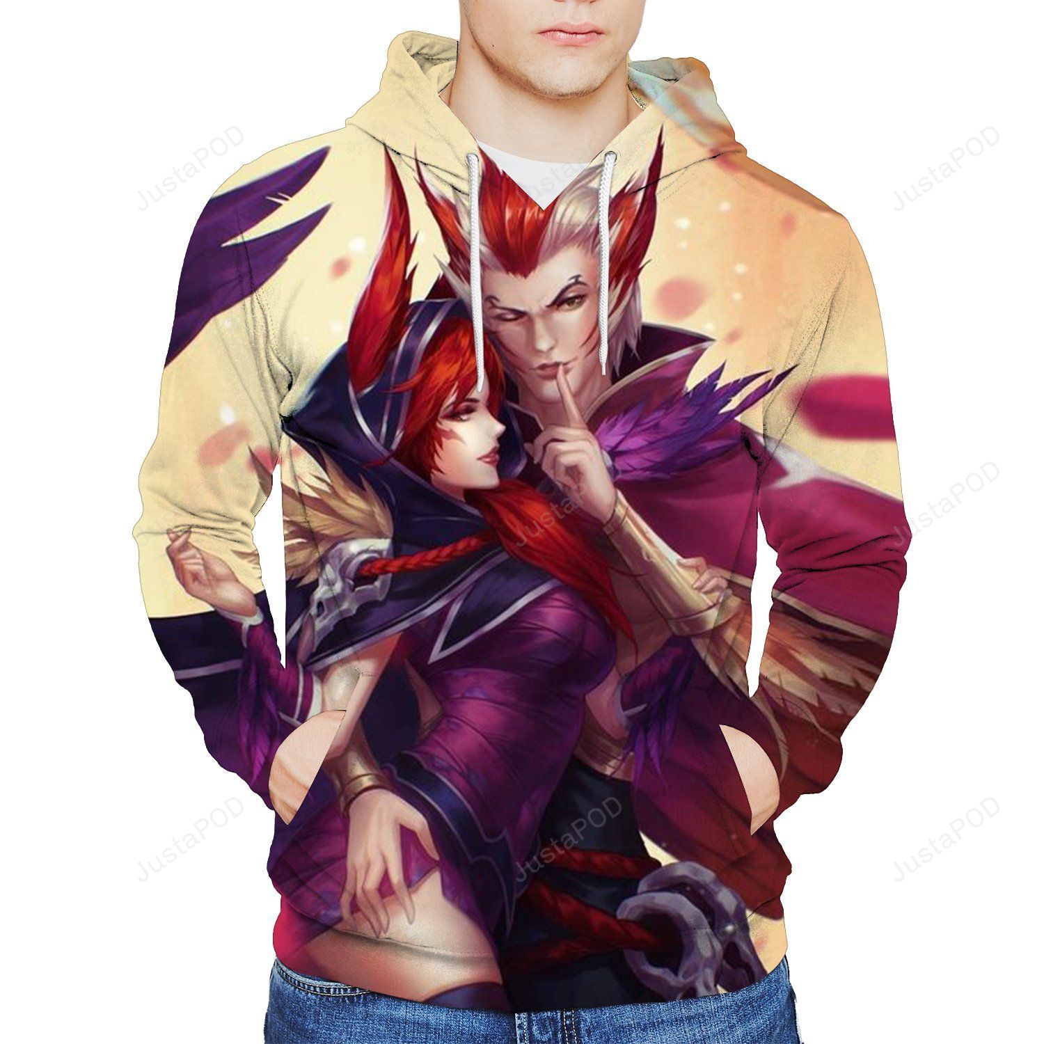 Xayah & Rakan Couple League of Legends 3D 3D Hoodie For Men Women All Over 3D Printed Hoodie - bf28a160e32c Xayah & Rakan Couple League of Legends 3D 3D Hoodie For Men Women All Over 3D Printed Hoodie - bf28a160e32c